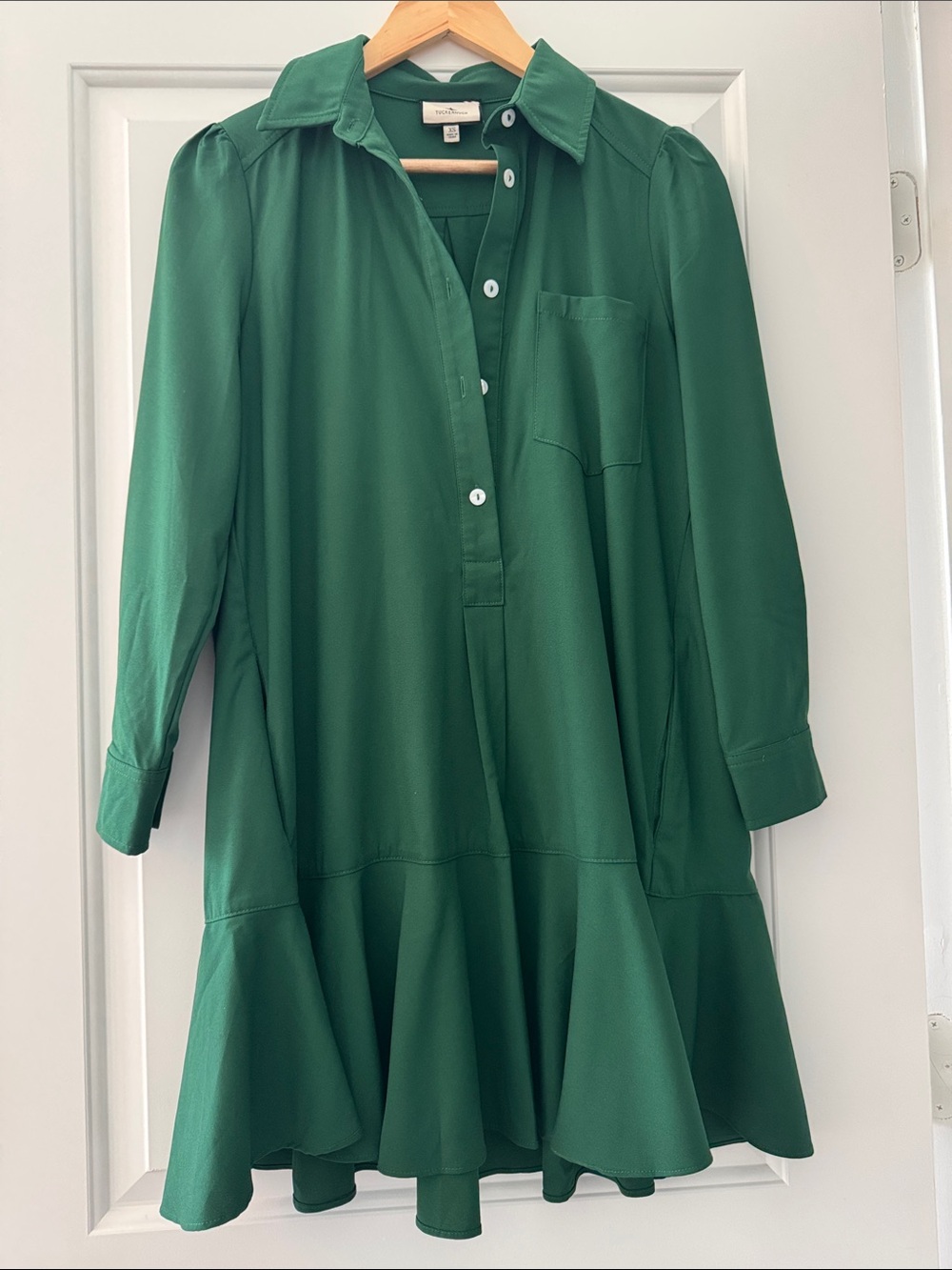 Tuckernuck Emerald Green Callahan Shirt Dress